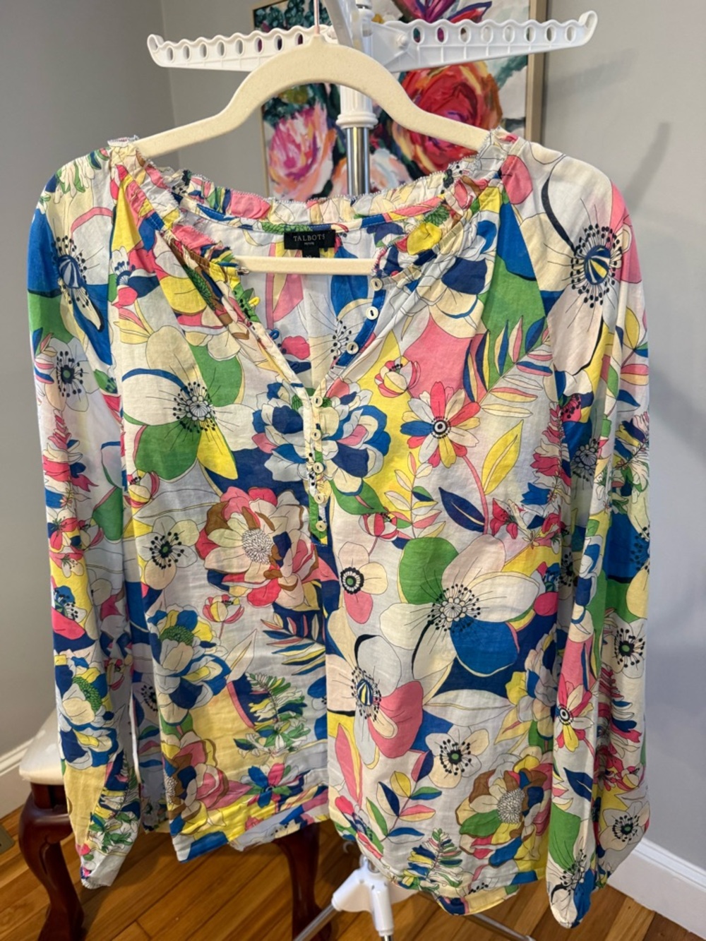 Talbots Multicolor Floral Blouse